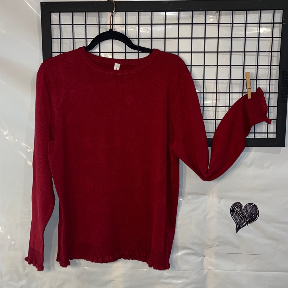 Soyaconcept Elegant Red Long Sleeve sweater